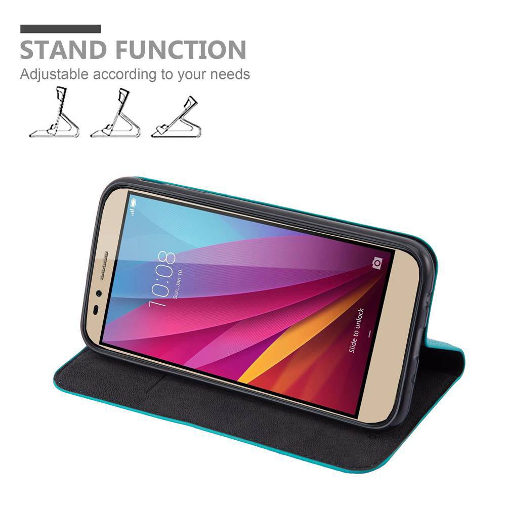 Cadorabo Hülle für Honor 5X / Play 5X / Huawei GR5 2016 Schutz Hülle in Türkis Handyhülle Etui Case Cover