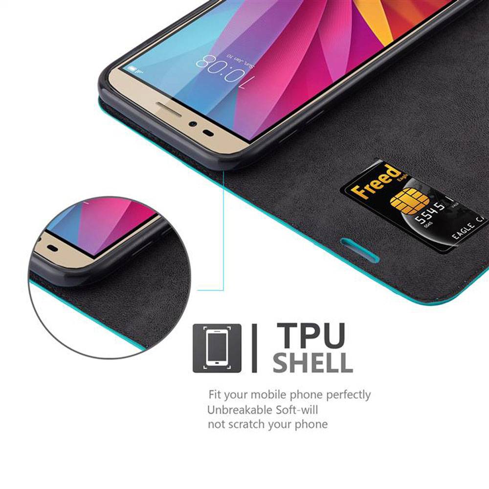 Cadorabo Hülle für Honor 5X / Play 5X / Huawei GR5 2016 Schutz Hülle in Türkis Handyhülle Etui Case Cover