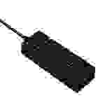 Cadorabo 4-Port USB 3.0 Multischnittstelle Plug & Play mit USB 3.0 Anschluss, 4 USB 3.0 Buchsen und USB-C Ladeanschluss in SCHWARZ