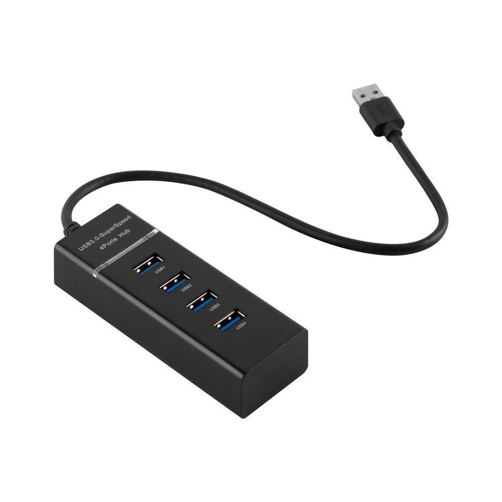 Cadorabo 4-Port USB 3.0 Multischnittstelle Plug & Play mit USB 3.0 Anschluss, 4 USB 3.0 Buchsen und USB-C Ladeanschluss in SCHWARZ