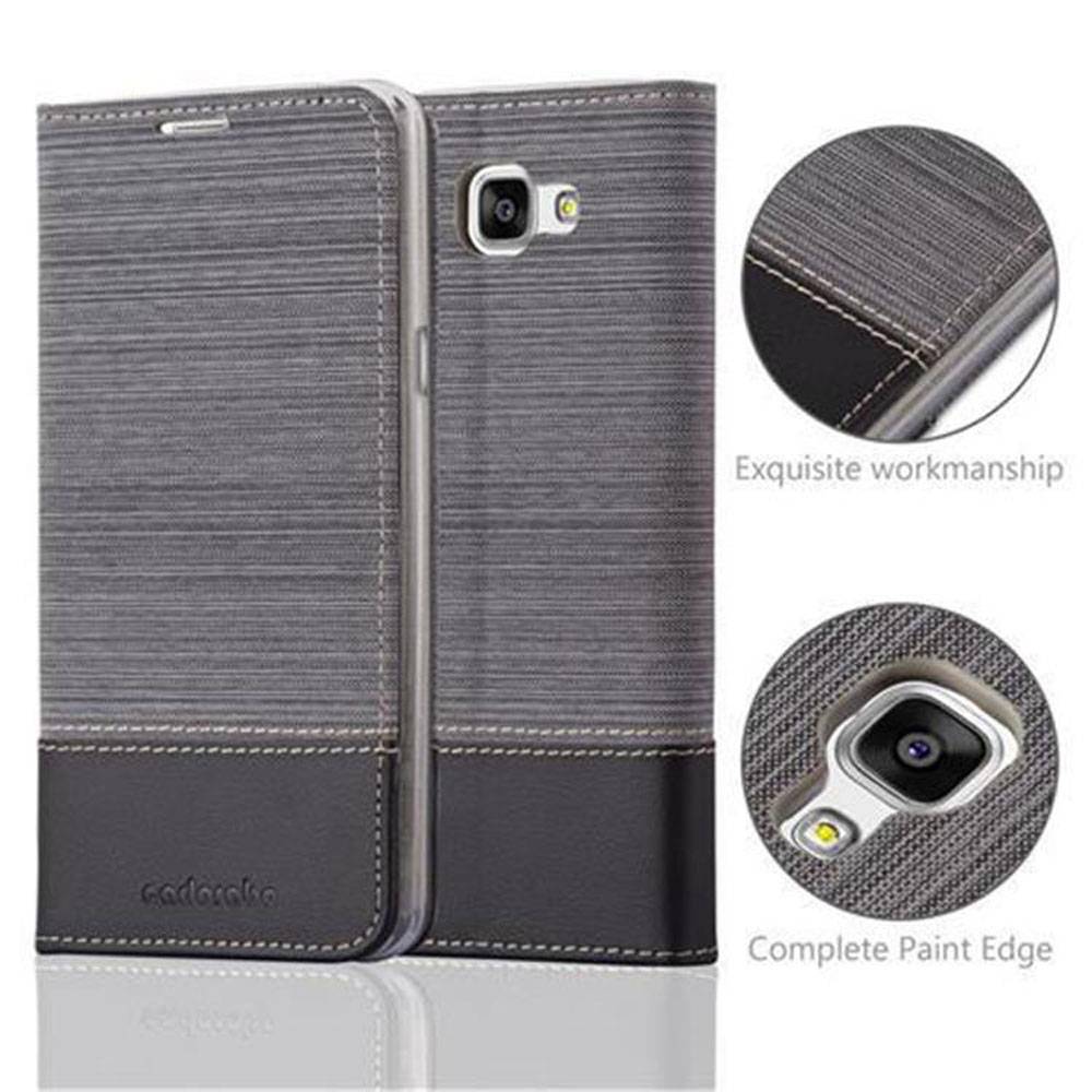 Cadorabo Hülle für Samsung Galaxy A9 2016 Schutzhülle in Grau Handy Hülle Etui Book Case Cover