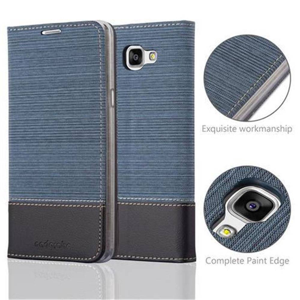 Cadorabo Hülle für Samsung Galaxy A9 2016 Schutzhülle in Blau Handy Hülle Etui Book Case Cover