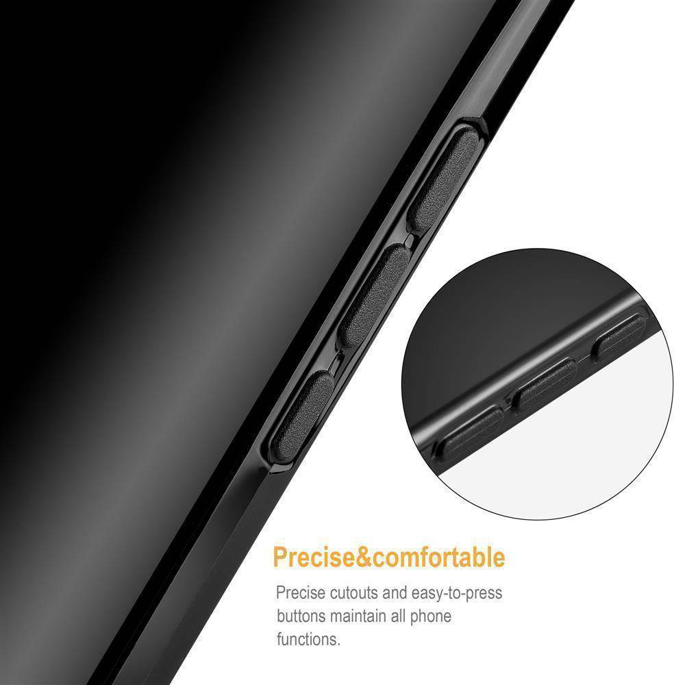 Cadorabo Hülle für Samsung Galaxy J7 2017 Schutz Hülle in Schwarz Schutzhülle TPU Silikon Cover Etui Case