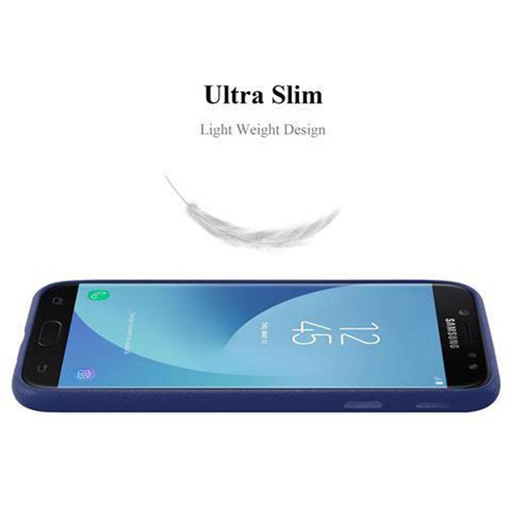 Cadorabo Schutzhülle für Samsung Galaxy J7 2017 Hülle in Blau Handyhülle TPU Etui Cover Case