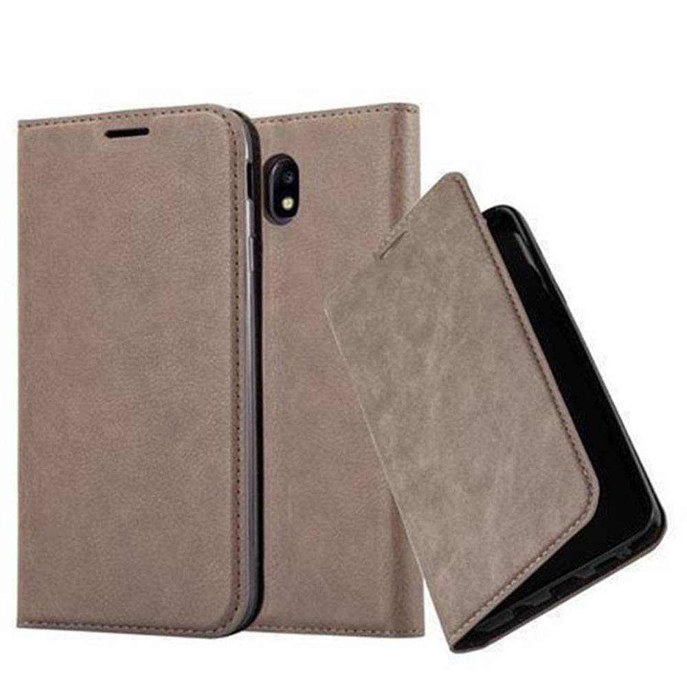 Cadorabo Hülle für Samsung Galaxy J5 2017 Schutz Hülle in Braun Handyhülle Etui Case Cover Magnetverschluss