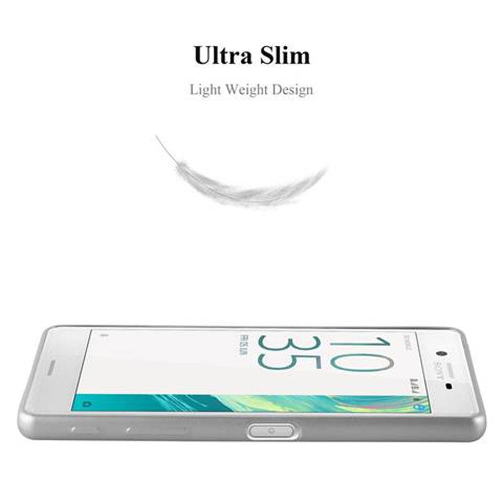 Cadorabo Schutzhülle für Sony Xperia X Hülle in Silber Handyhülle TPU Silikon Etui Cover Case