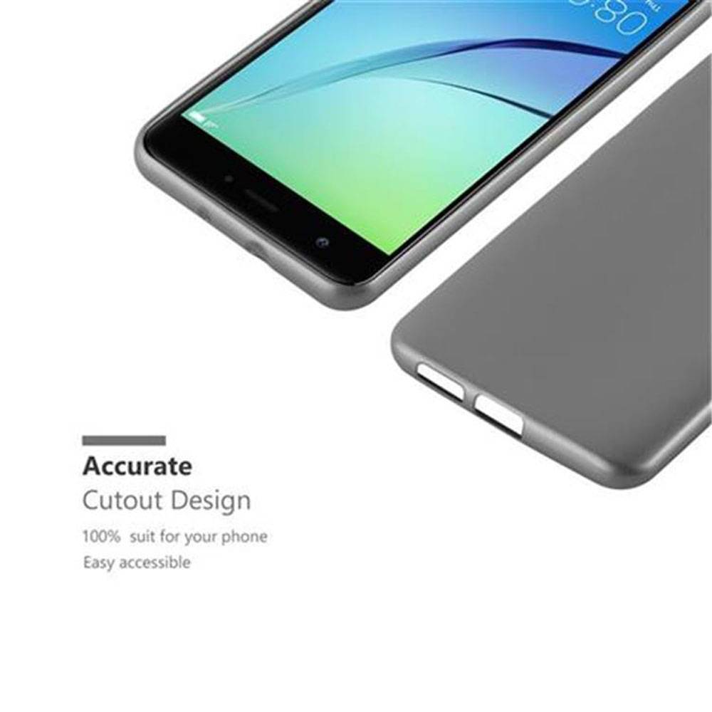 Cadorabo Schutzhülle für Huawei NOVA Hülle in Grau Handyhülle TPU Silikon Etui Cover Case