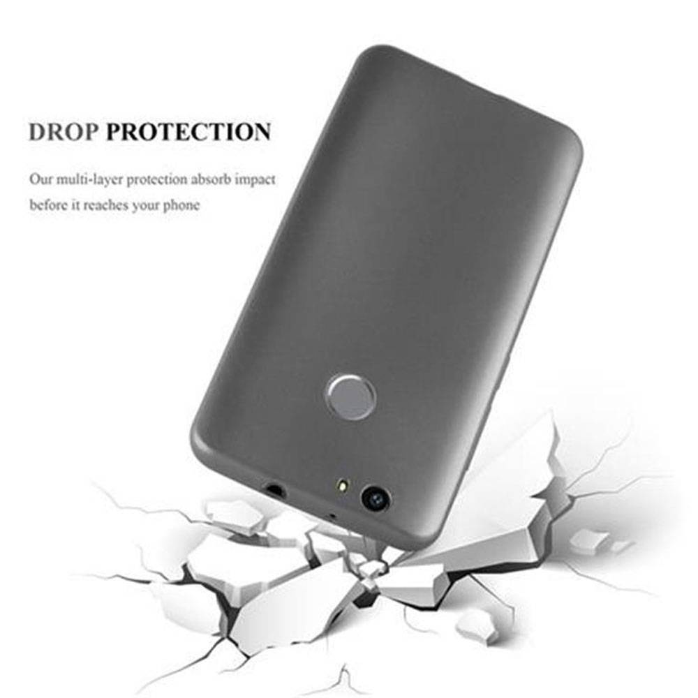 Cadorabo Schutzhülle für Huawei NOVA Hülle in Grau Handyhülle TPU Silikon Etui Cover Case