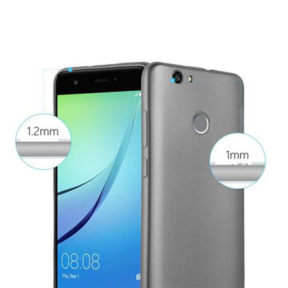 Cadorabo Schutzhülle für Huawei NOVA Hülle in Grau Handyhülle TPU Silikon Etui Cover Case
