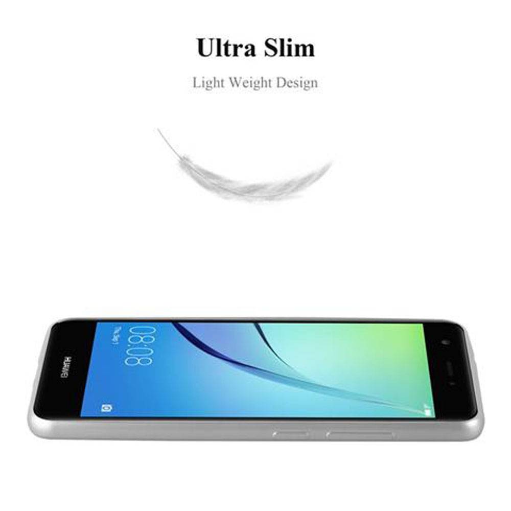 Cadorabo Schutzhülle für Huawei NOVA Hülle in Silber Handyhülle TPU Silikon Etui Cover Case