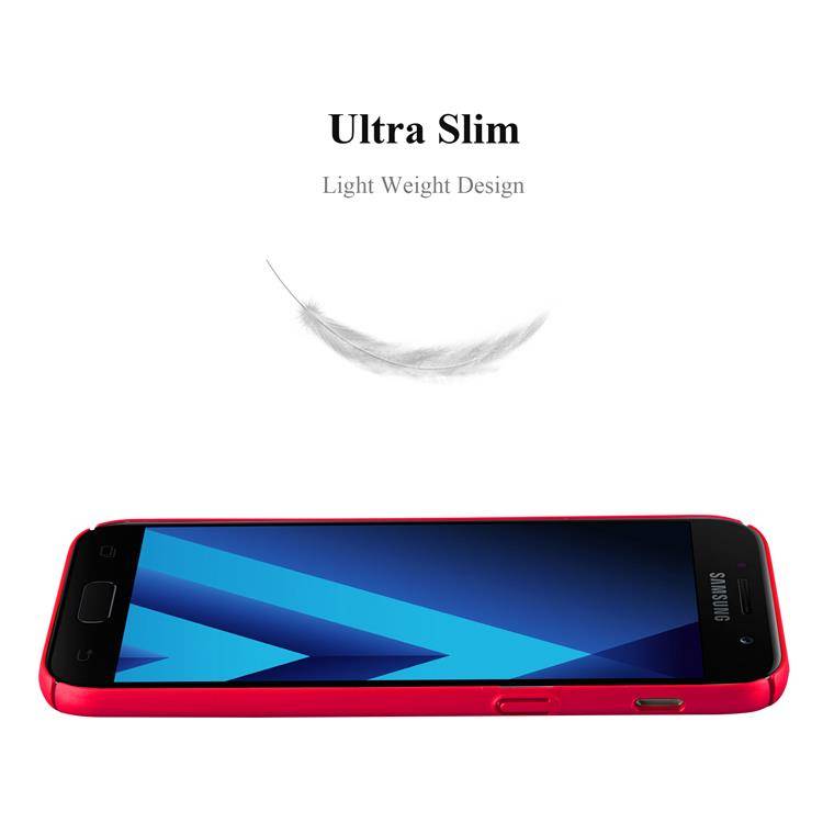 Cadorabo Hülle für Samsung Galaxy A5 2017 Schutzhülle in Rot Hard Case Handy Hülle Etui