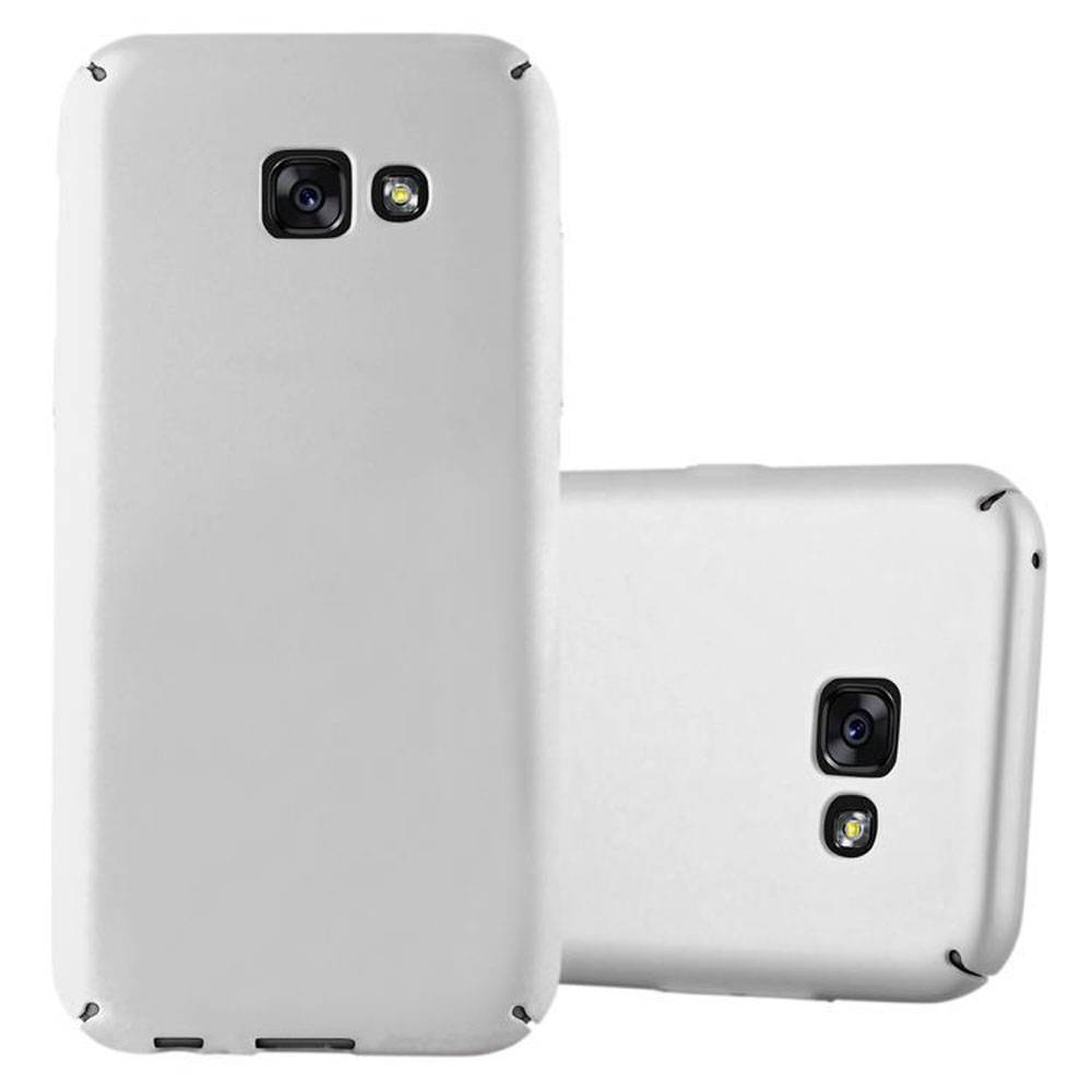 Cadorabo Hülle für Samsung Galaxy A3 2017 Schutzhülle in Silber Hard Case Handy Hülle Etui