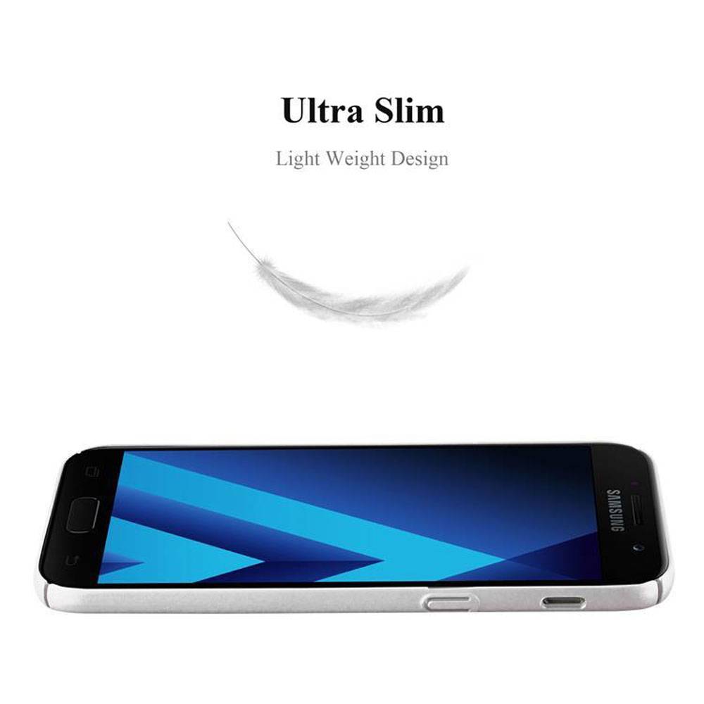 Cadorabo Hülle für Samsung Galaxy A3 2017 Schutzhülle in Silber Hard Case Handy Hülle Etui