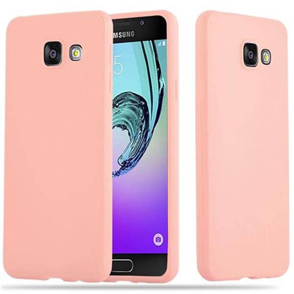 Cadorabo Hülle für Samsung Galaxy A5 2016 Schutzhülle in Rosa Handyhülle TPU Silikon Etui Case Cover