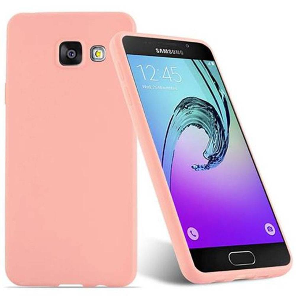 Cadorabo Hülle für Samsung Galaxy A5 2016 Schutzhülle in Rosa Handyhülle TPU Silikon Etui Case Cover