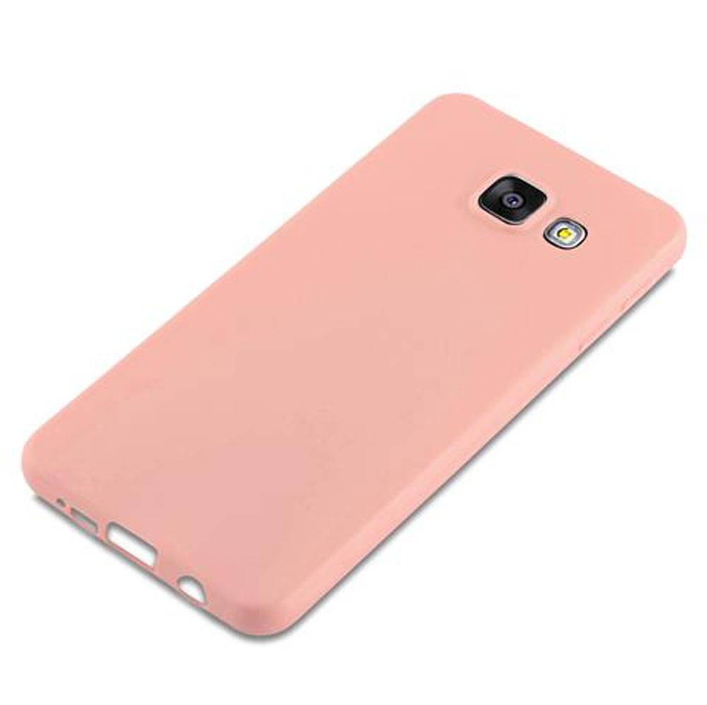 Cadorabo Hülle für Samsung Galaxy A5 2016 Schutzhülle in Rosa Handyhülle TPU Silikon Etui Case Cover