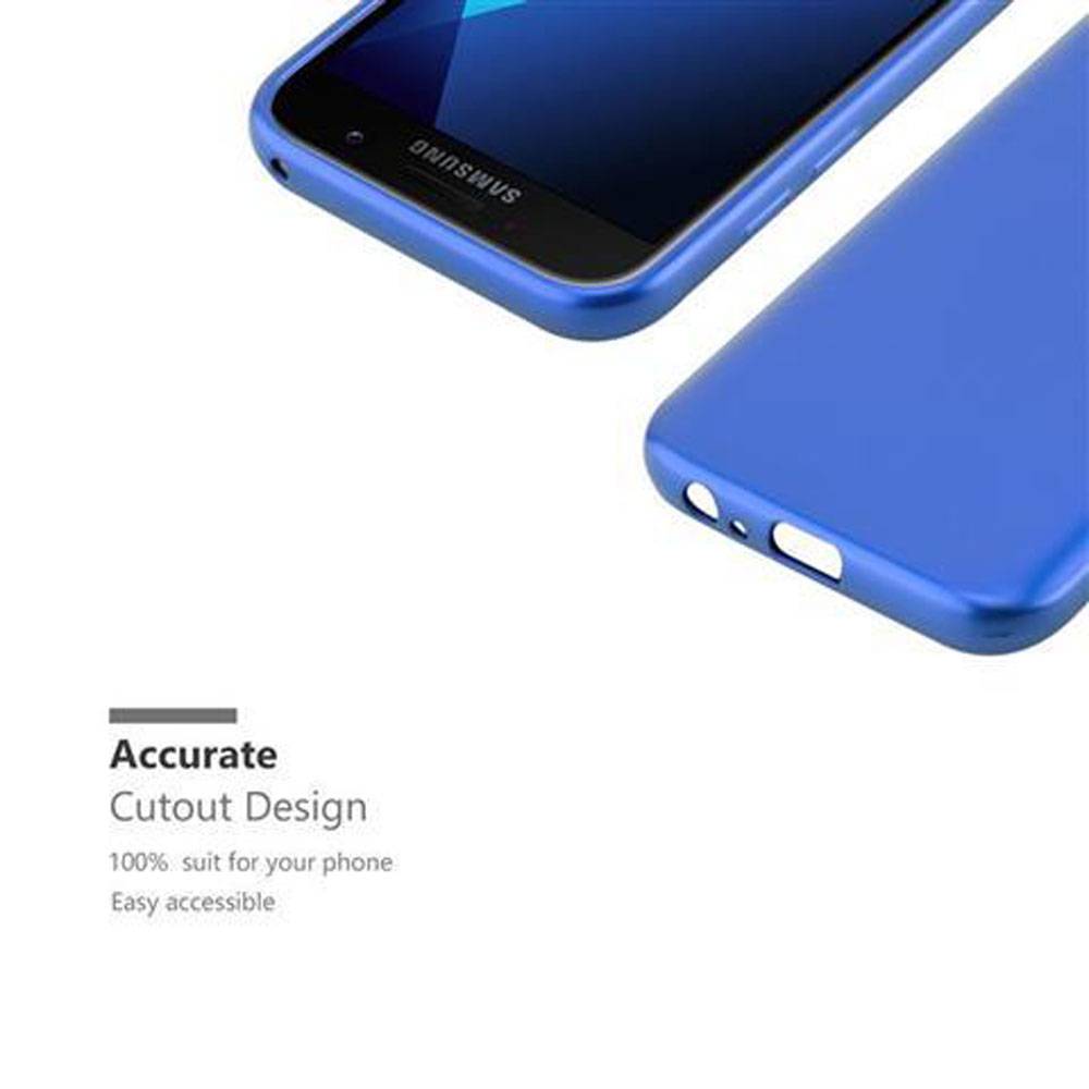 Cadorabo Schutzhülle für Samsung Galaxy A5 2017 Hülle in Blau Handyhülle TPU Silikon Etui Cover Case