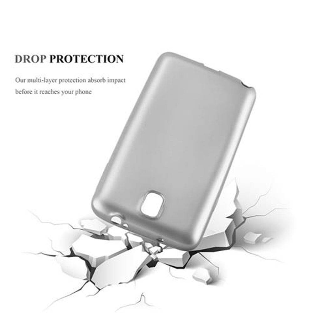 Cadorabo Schutzhülle für Samsung Galaxy NOTE 3 Hülle in Silber Handyhülle TPU Silikon Etui Cover Case
