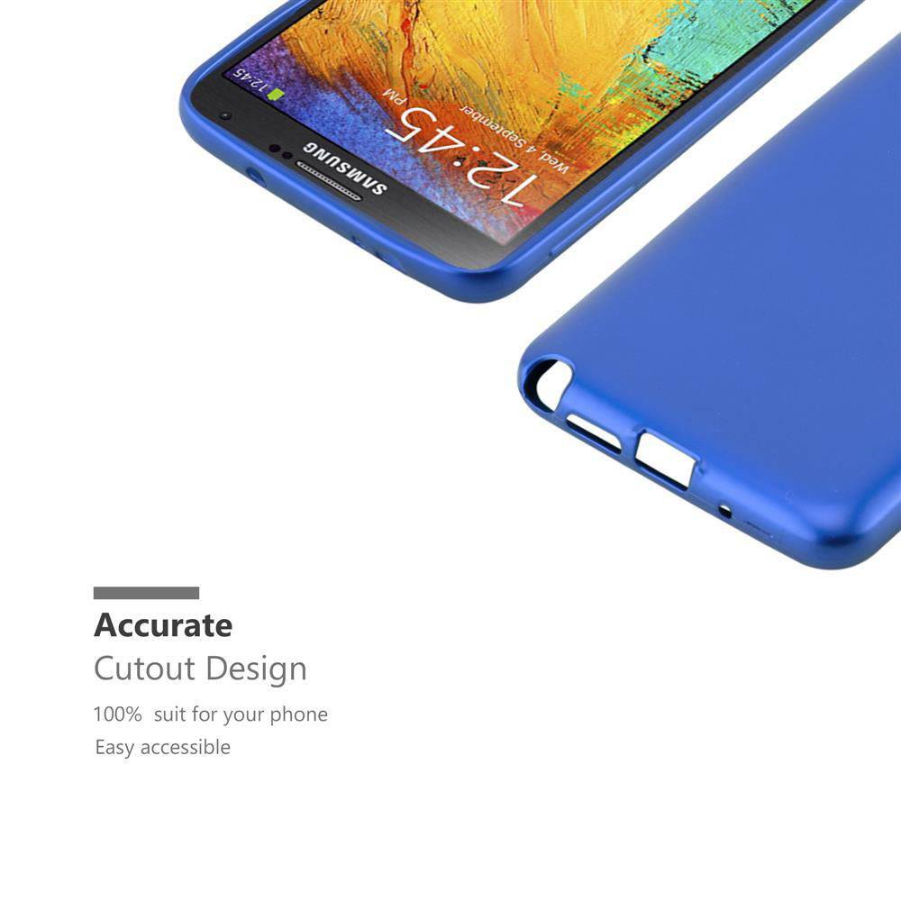 Cadorabo Schutzhülle für Samsung Galaxy NOTE 3 NEO Hülle in Blau Handyhülle TPU Silikon Etui Cover Case