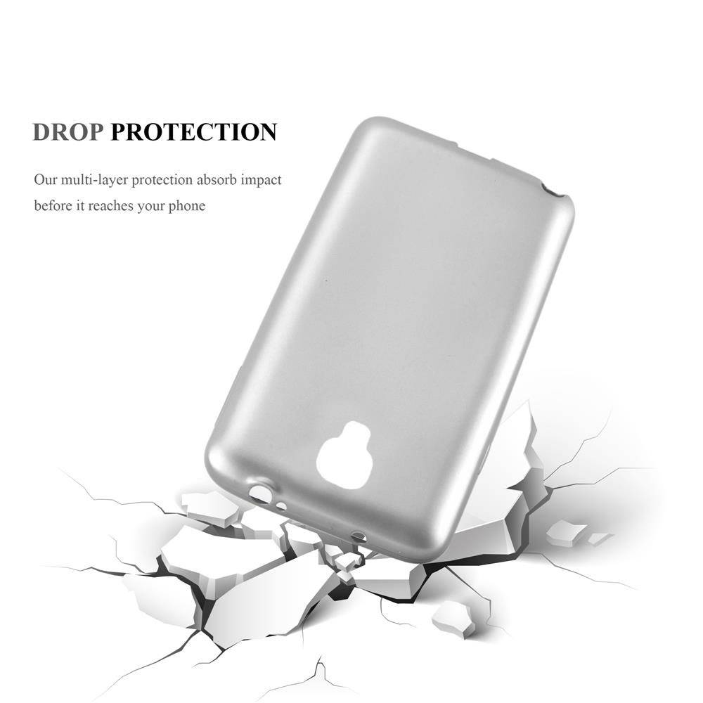 Cadorabo Schutzhülle für Samsung Galaxy NOTE 3 NEO Hülle in Silber Handyhülle TPU Silikon Etui Cover Case