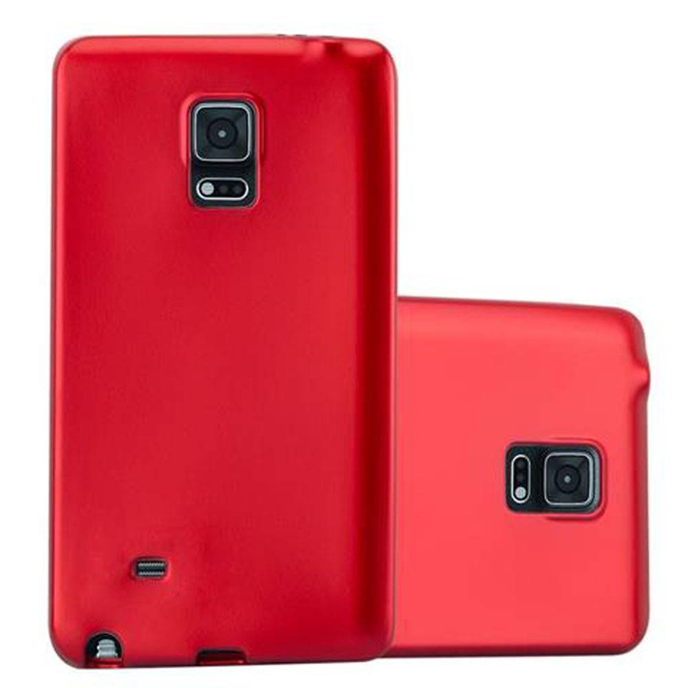 Cadorabo Schutzhülle für Samsung Galaxy NOTE EDGE Hülle in Rot Handyhülle TPU Silikon Etui Cover Case