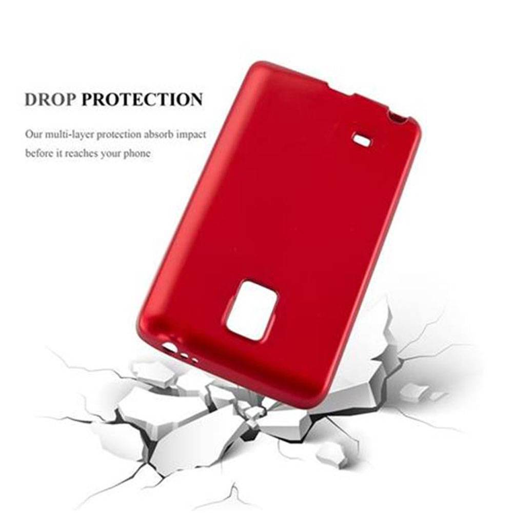 Cadorabo Schutzhülle für Samsung Galaxy NOTE EDGE Hülle in Rot Handyhülle TPU Silikon Etui Cover Case