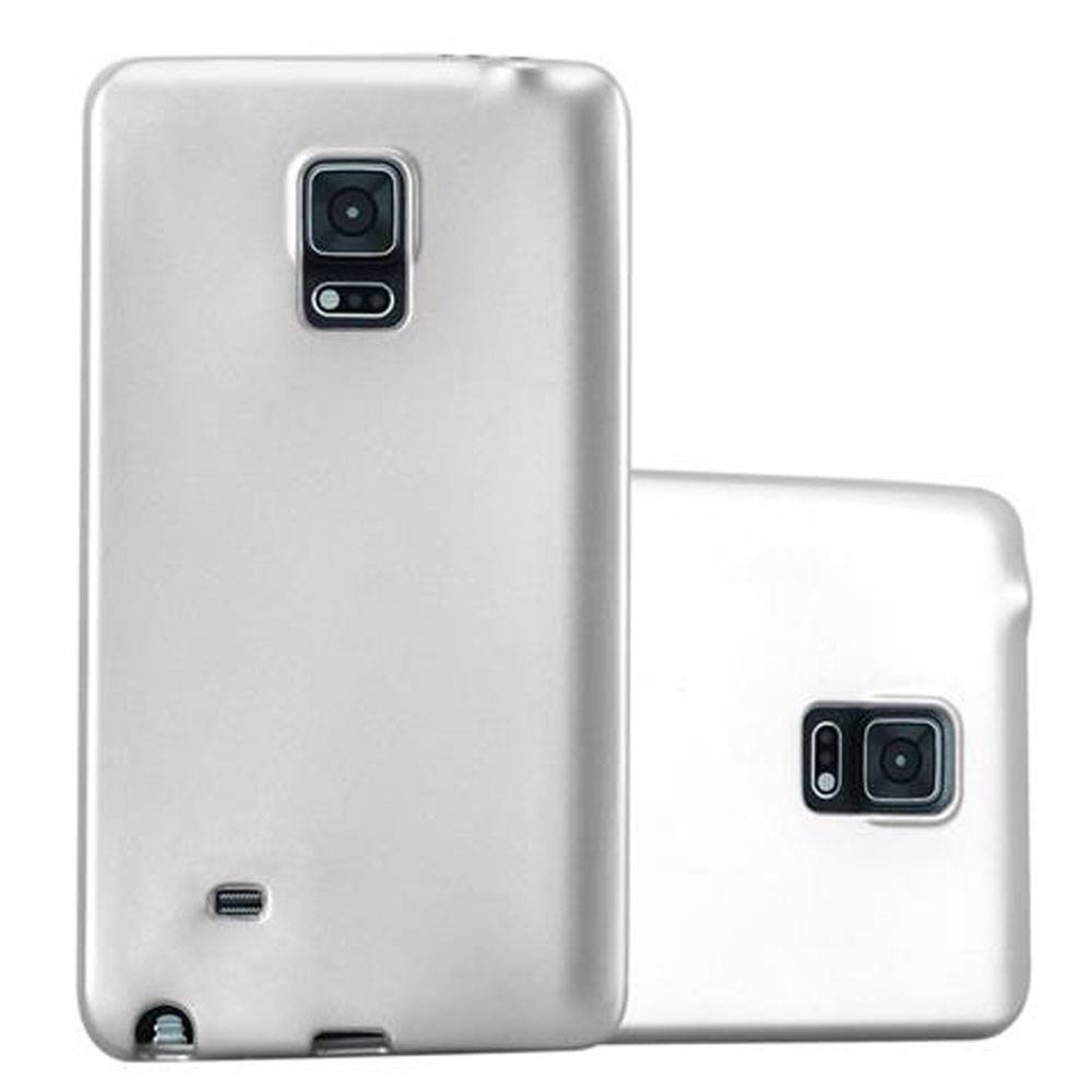 Cadorabo Schutzhülle für Samsung Galaxy NOTE EDGE Hülle in Silber Handyhülle TPU Silikon Etui Cover Case