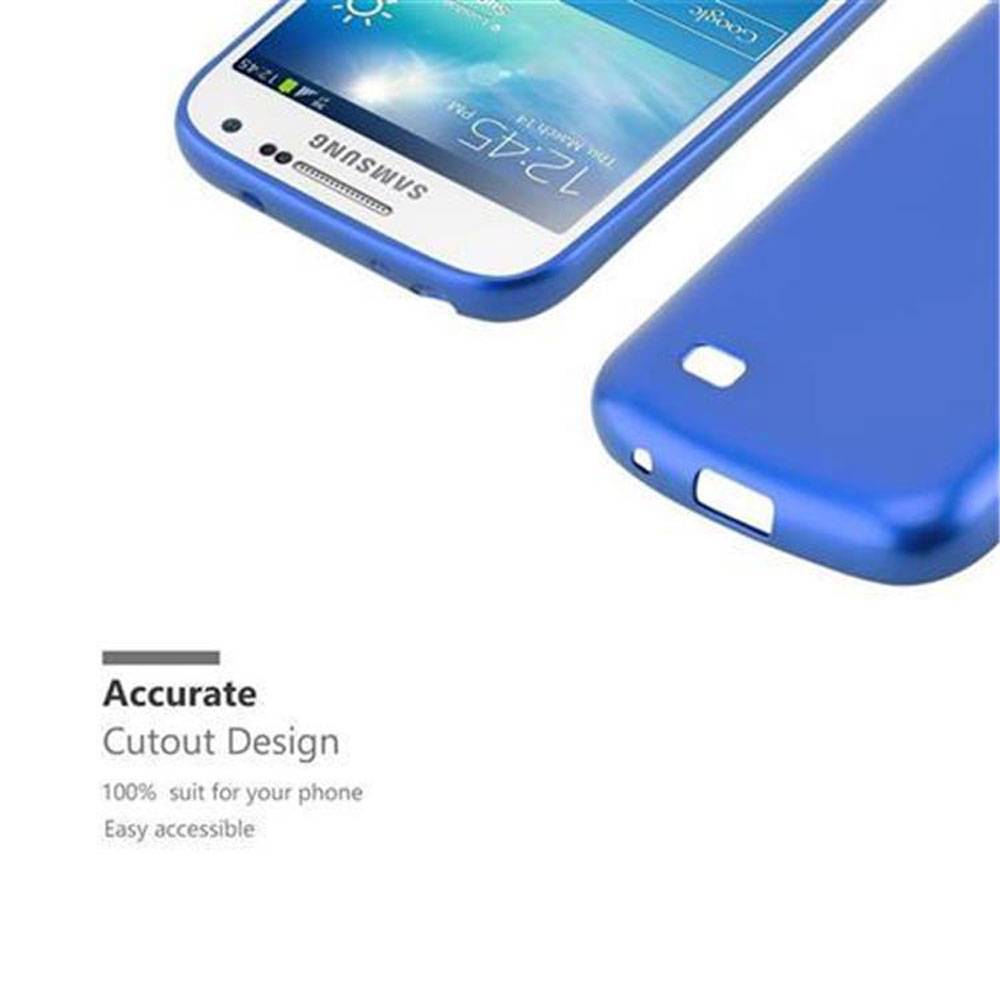 Cadorabo Schutzhülle für Samsung Galaxy S4 Hülle in Blau Handyhülle TPU Silikon Etui Cover Case