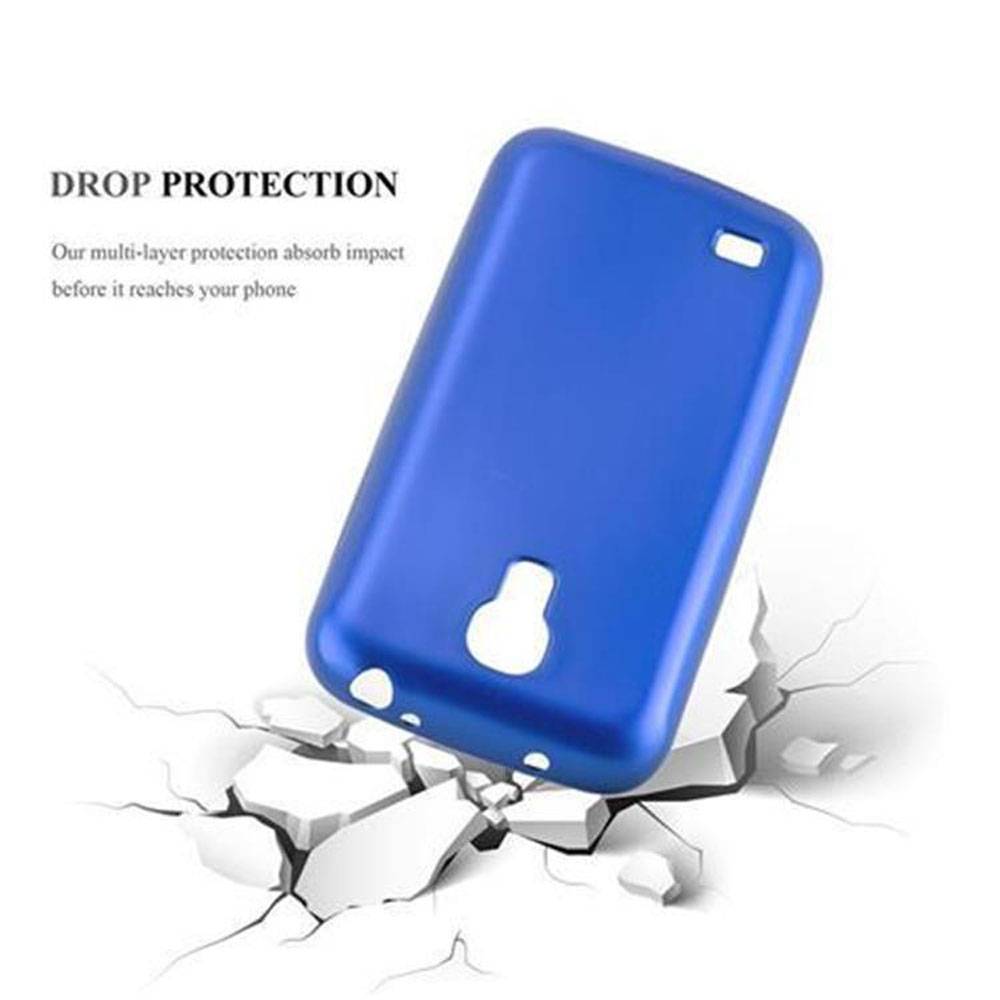 Cadorabo Schutzhülle für Samsung Galaxy S4 Hülle in Blau Handyhülle TPU Silikon Etui Cover Case