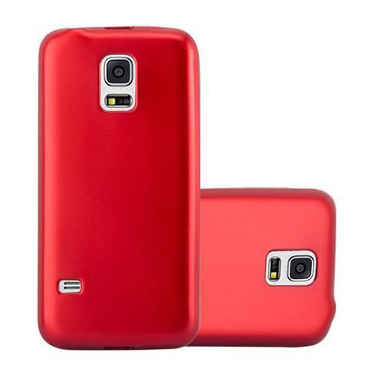 Cadorabo Schutzhülle für Samsung Galaxy S5 / S5 NEO Hülle in Rot Handyhülle TPU Silikon Etui Cover Case