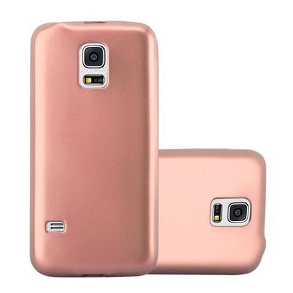 Cadorabo Schutzhülle für Samsung Galaxy S5 MINI / S5 MINI DUOS Hülle in Rosa Handyhülle TPU Silikon Etui Cover Case