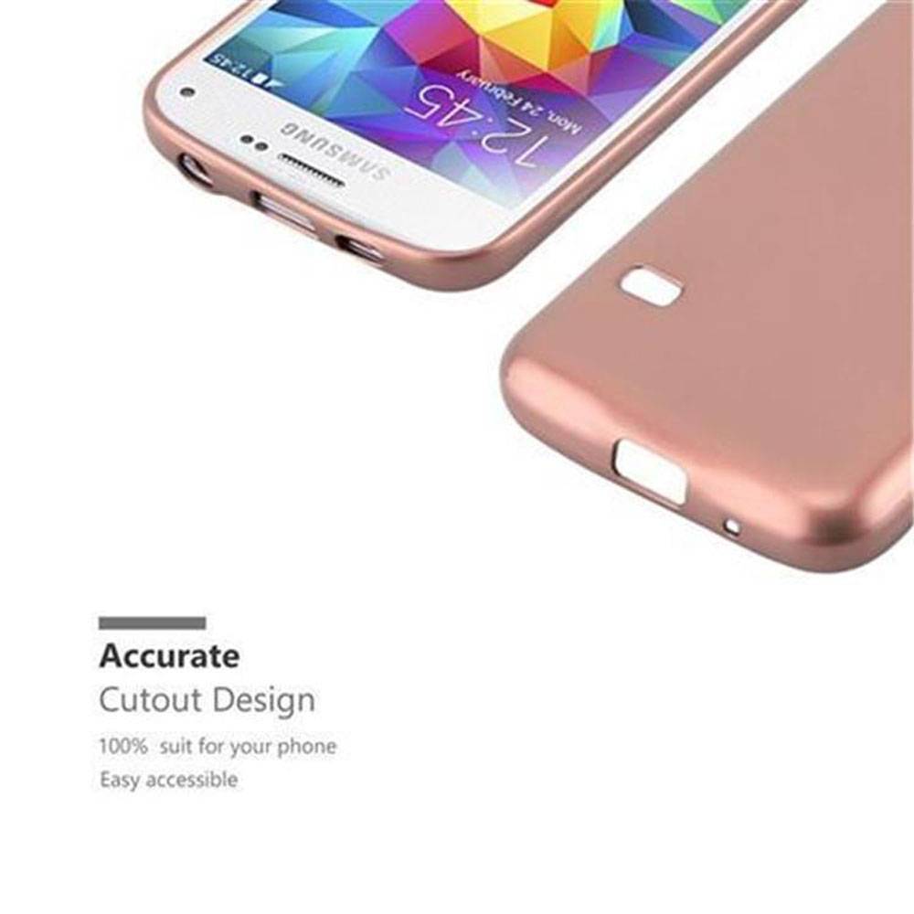 Cadorabo Schutzhülle für Samsung Galaxy S5 MINI / S5 MINI DUOS Hülle in Rosa Handyhülle TPU Silikon Etui Cover Case