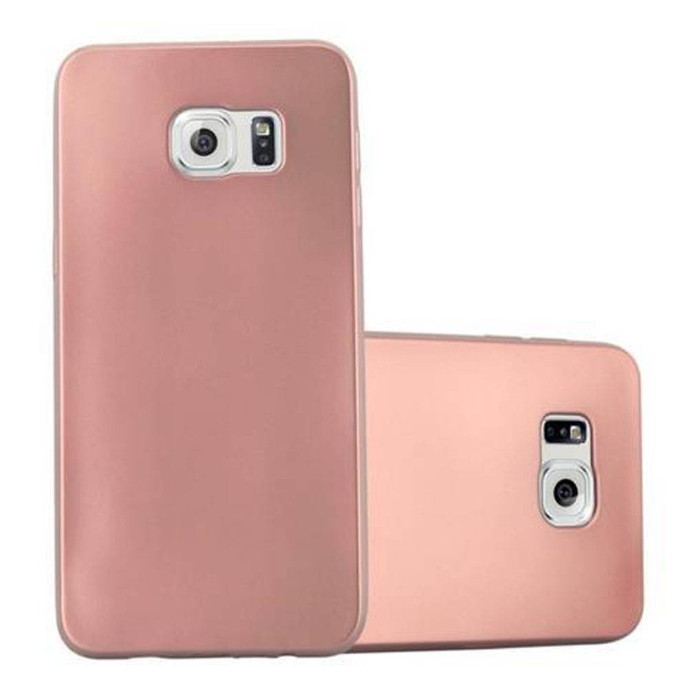 Cadorabo Schutzhülle für Samsung Galaxy S6 EDGE Hülle in Rosa Handyhülle TPU Silikon Etui Cover Case