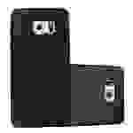 Cadorabo Schutzhülle für Samsung Galaxy S6 EDGE PLUS Hülle in Schwarz Handyhülle TPU Silikon Etui Cover Case