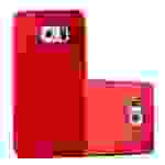 Cadorabo Schutzhülle für Samsung Galaxy S6 EDGE PLUS Hülle in Rot Handyhülle TPU Silikon Etui Cover Case