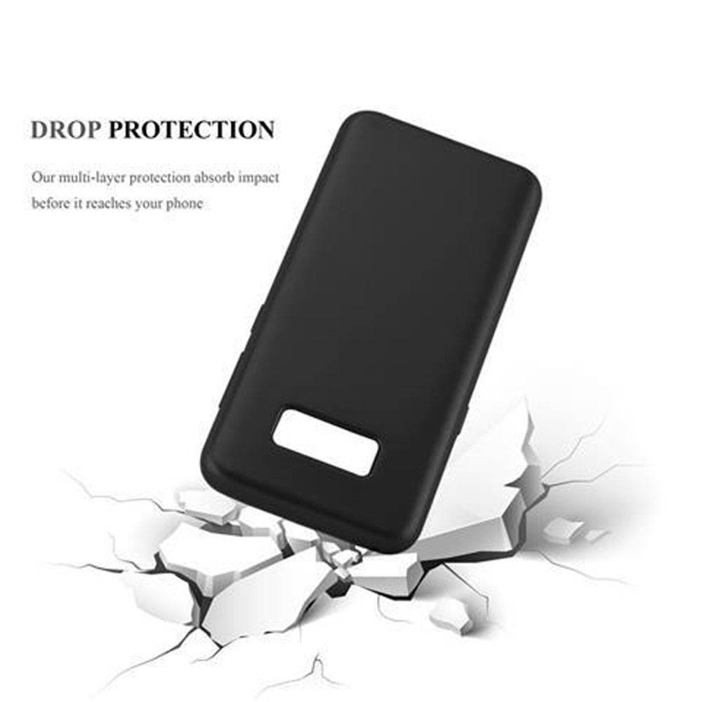 Cadorabo Schutzhülle für Samsung Galaxy S8 Hülle in Schwarz Handyhülle TPU Silikon Etui Cover Case