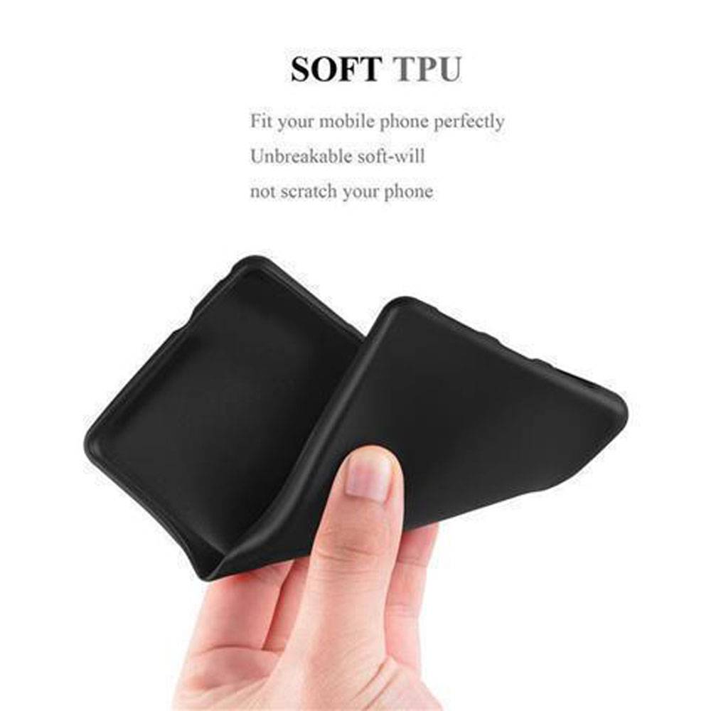Cadorabo Schutzhülle für Samsung Galaxy S8 Hülle in Schwarz Handyhülle TPU Silikon Etui Cover Case