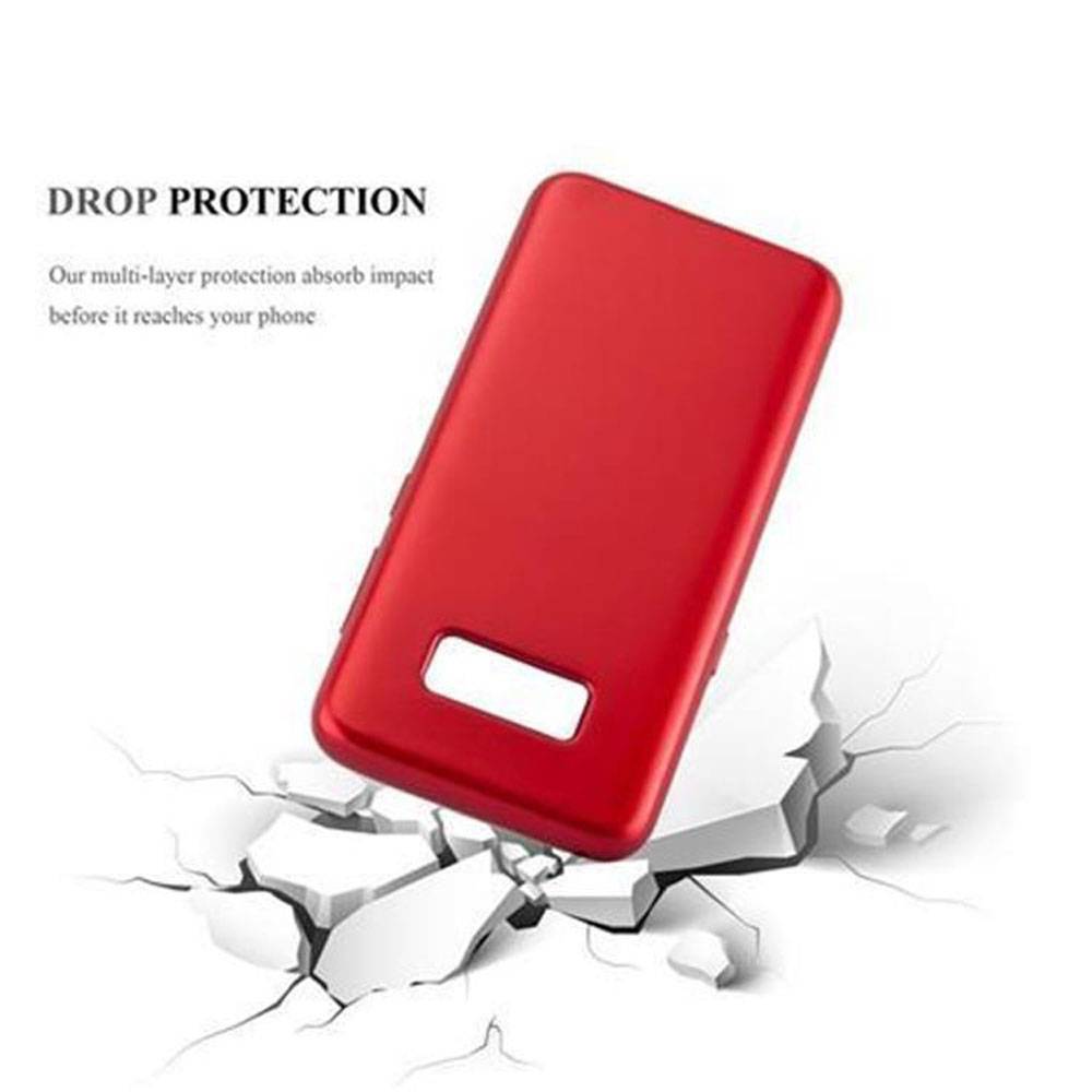 Cadorabo Schutzhülle für Samsung Galaxy S8 Hülle in Rot Handyhülle TPU Silikon Etui Cover Case