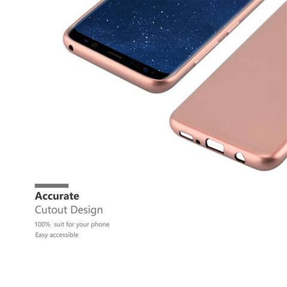 Cadorabo Schutzhülle für Samsung Galaxy S8 Hülle in Rosa Handyhülle TPU Silikon Etui Cover Case