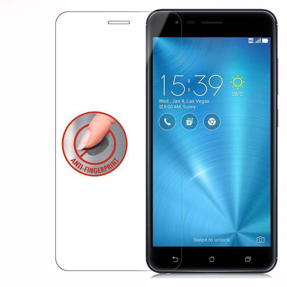 Cadorabo Panzer Folie für Asus ZenFone ZOOM S Schutzfolie in Transparent Gehärtetes Tempered Display-Schutzglas