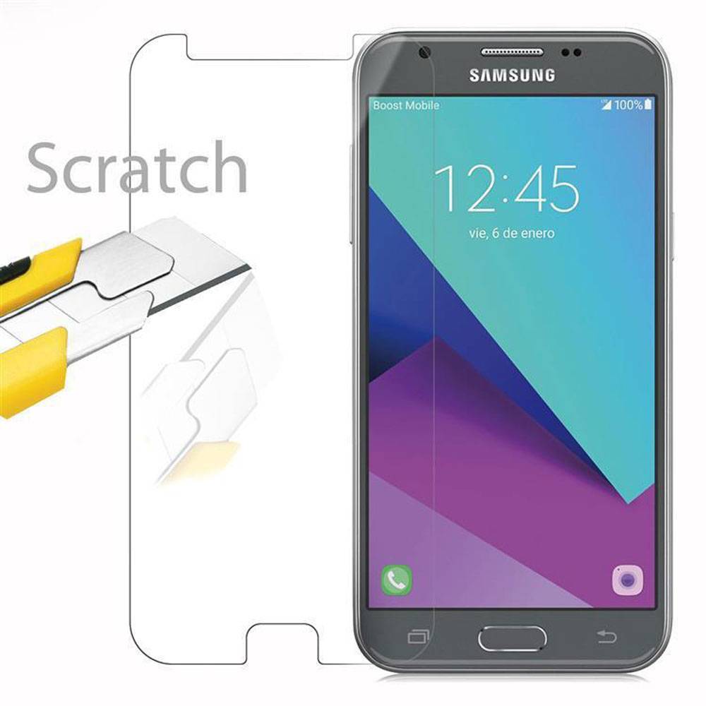 Cadorabo Panzer Folie für Samsung Galaxy J3 2017 Schutzfolie in Transparent Gehärtetes Tempered Display-Schutzglas