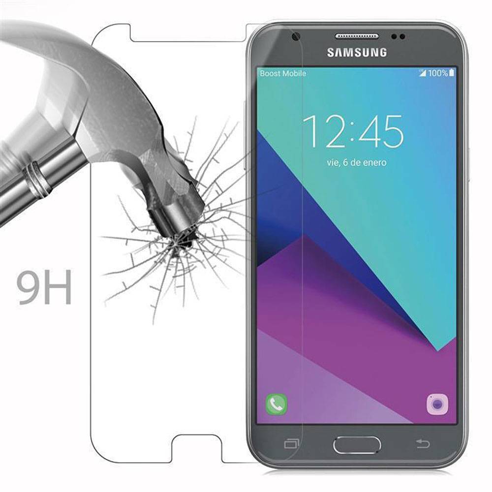 Cadorabo Panzer Folie für Samsung Galaxy J3 2017 Schutzfolie in Transparent Gehärtetes Tempered Display-Schutzglas