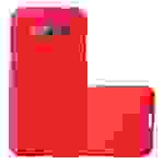 Cadorabo Schutzhülle für Samsung Galaxy J3 2016 Hülle in Rot Handyhülle TPU Etui Cover Case