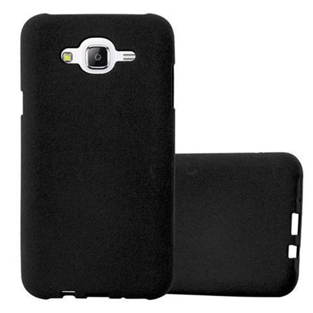 Cadorabo Schutzhülle für Samsung Galaxy J7 2015 Hülle in Schwarz Handyhülle TPU Etui Cover Case