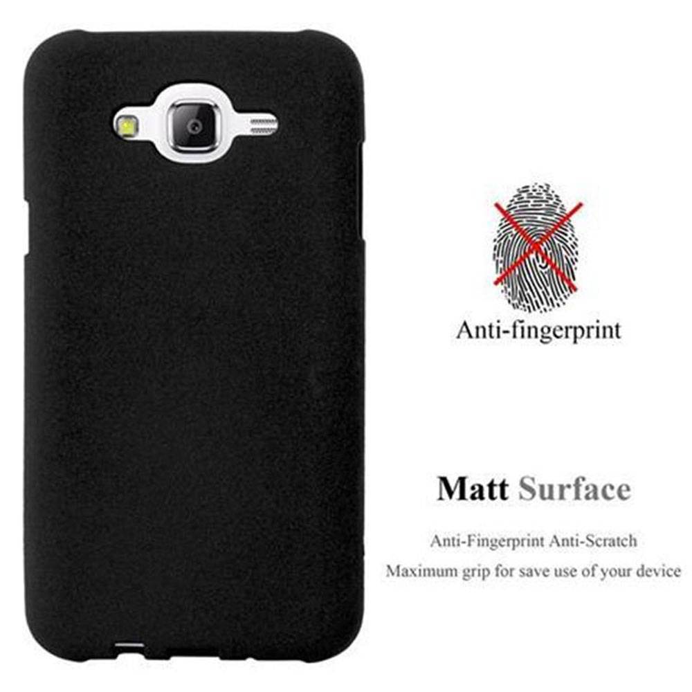 Cadorabo Schutzhülle für Samsung Galaxy J7 2015 Hülle in Schwarz Handyhülle TPU Etui Cover Case