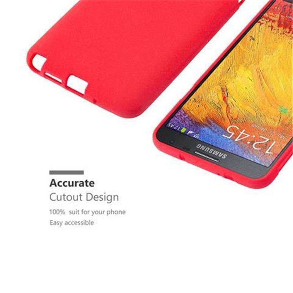 Cadorabo Schutzhülle für Samsung Galaxy NOTE 3 NEO Hülle in Rot Handyhülle TPU Etui Cover Case