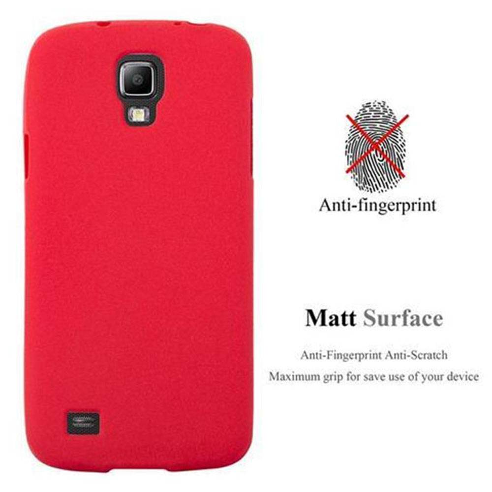 Cadorabo Schutzhülle für Samsung Galaxy S4 ACTIVE Hülle in Rot Handyhülle TPU Etui Cover Case