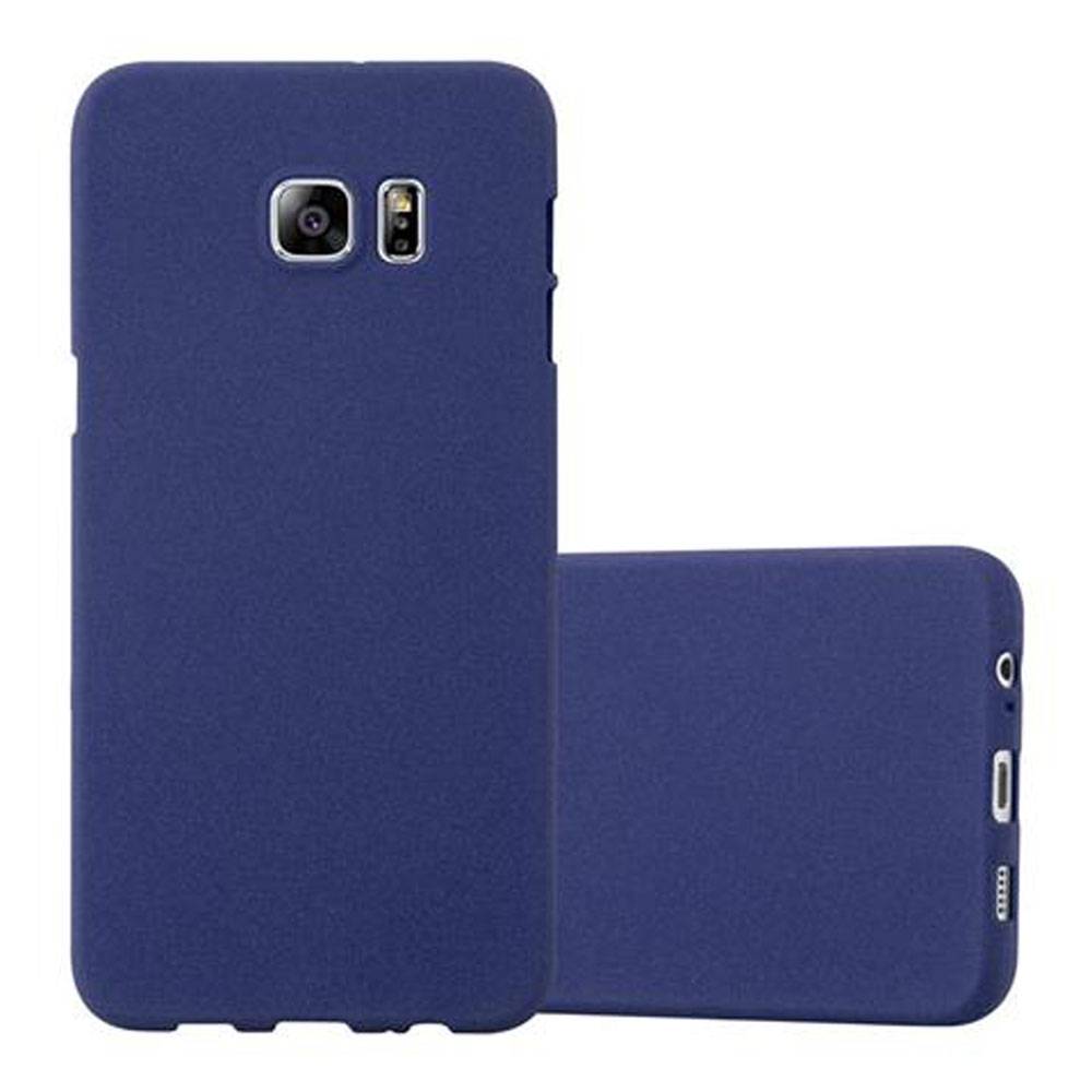 Cadorabo Schutzhülle für Samsung Galaxy S6 EDGE PLUS Hülle in Blau Handyhülle TPU Etui Cover Case