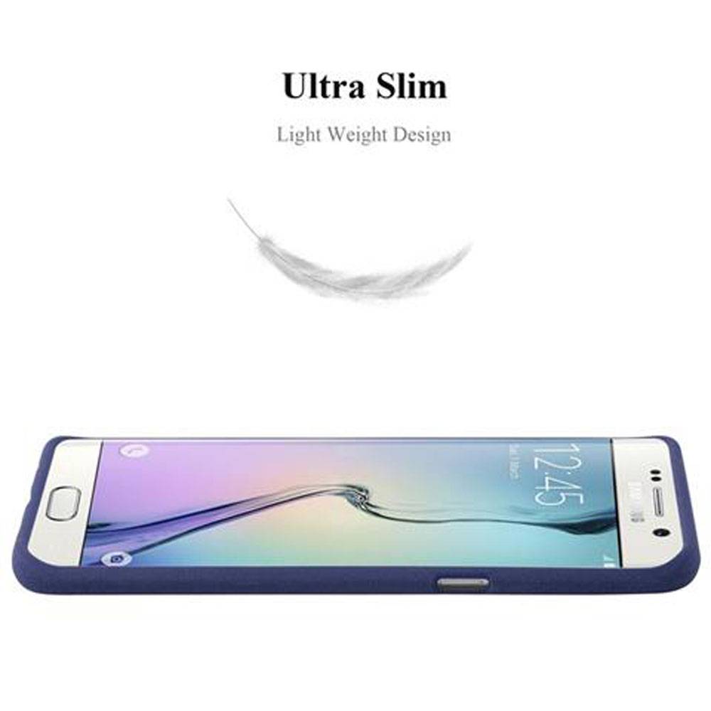 Cadorabo Schutzhülle für Samsung Galaxy S6 EDGE PLUS Hülle in Blau Handyhülle TPU Etui Cover Case