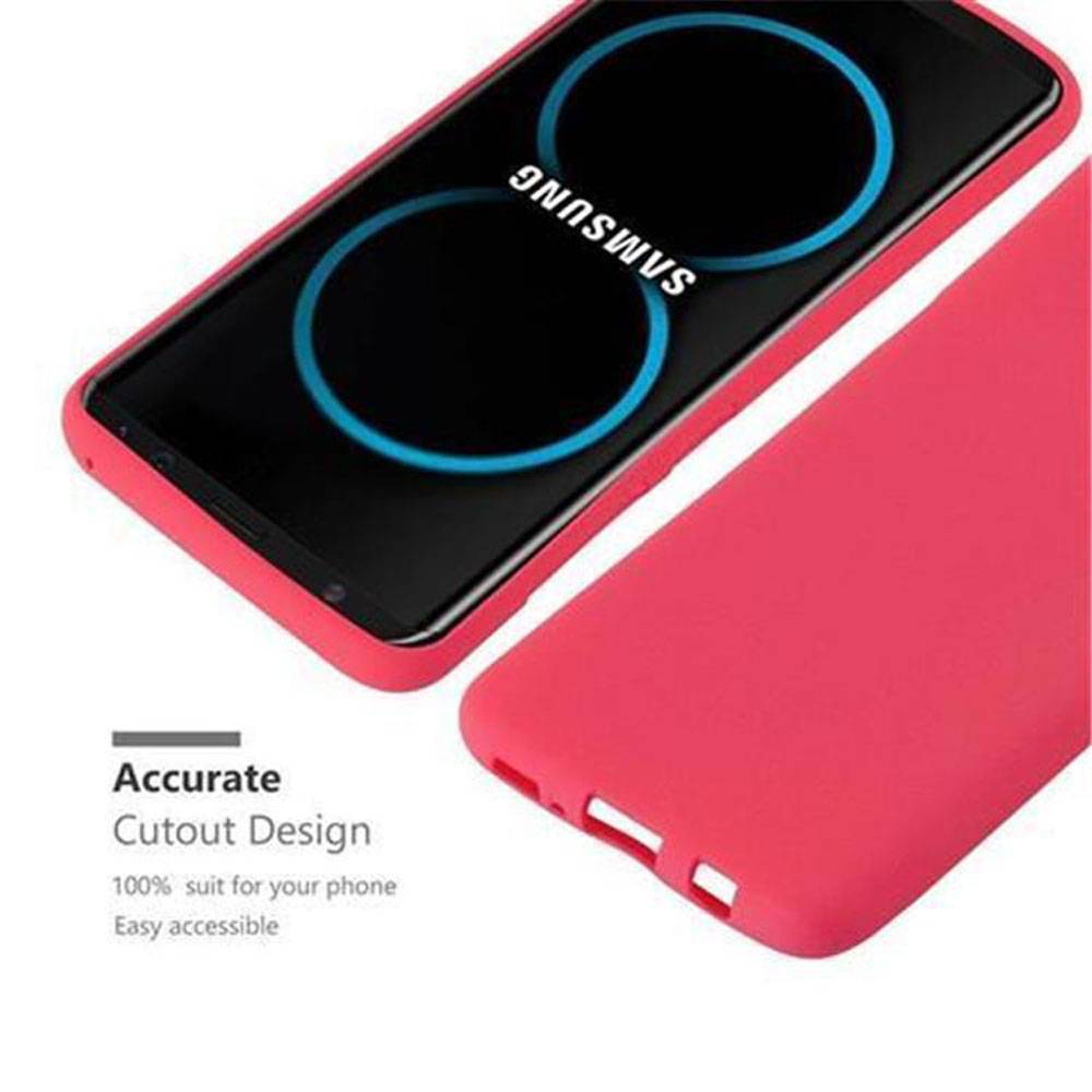 Cadorabo Schutzhülle für Samsung Galaxy S8 PLUS Hülle in Rot Handyhülle TPU Etui Cover Case